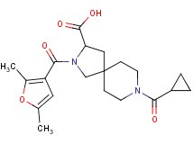 8-(cyclopropylcarbonyl)-2-(2,5-dimethyl-3-furoyl)-2,8-diazaspiro[4.5]decane-3-carboxylic acid