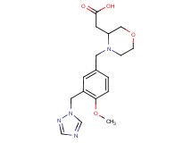 {4-[4-methoxy-3-(1H-1,2,4-triazol-1-ylmethyl)benzyl]-3-morpholinyl}acetic acid