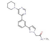 N-methyl-2-(3-{3-[6-(1-piperidinyl)-4-pyrimidinyl]phenyl}-1H-pyrazol-1-yl)acetamide