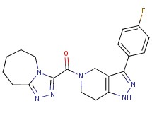 3-{[3-(4-fluorophenyl)-1,4,6,7-tetrahydro-5H-pyrazolo[4,3-c]pyridin-5-yl]carbonyl}-6,7,8,9-tetrahydro-5H-[1,2,4]triazolo[4,3-a]azepine