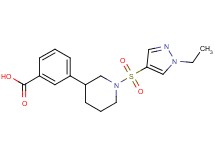 3-{1-[(1-ethyl-1H-pyrazol-4-yl)sulfonyl]piperidin-3-yl}benzoic acid
