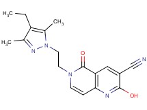 6-[2-(4-ethyl-3,5-dimethyl-1H-pyrazol-1-yl)ethyl]-2-hydroxy-5-oxo-5,6-dihydro-1,6-naphthyridine-3-carbonitrile