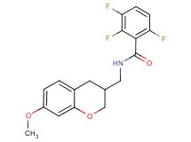2,3,6-trifluoro-N-[(7-methoxy-3,4-dihydro-2H-chromen-3-yl)methyl]benzamide