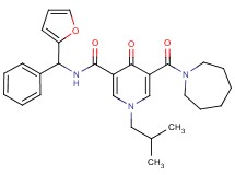 5-(1-azepanylcarbonyl)-N-[2-furyl(phenyl)methyl]-1-isobutyl-4-oxo-1,4-dihydro-3-pyridinecarboxamide