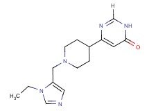 6-{1-[(1-ethyl-1H-imidazol-5-yl)methyl]piperidin-4-yl}pyrimidin-4(3H)-one