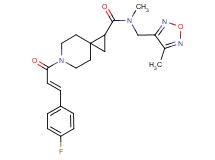 6-[(2E)-3-(4-fluorophenyl)-2-propenoyl]-N-methyl-N-[(4-methyl-1,2,5-oxadiazol-3-yl)methyl]-6-azaspiro[2.5]octane-1-carboxamide
