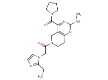 6-[(2-ethyl-1H-imidazol-1-yl)acetyl]-N-methyl-4-(pyrrolidin-1-ylcarbonyl)-5,6,7,8-tetrahydropyrido[4,3-d]pyrimidin-2-amine