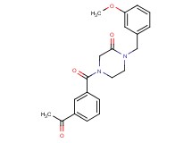 4-(3-acetylbenzoyl)-1-(3-methoxybenzyl)-2-piperazinone