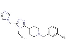 4-[4-ethyl-5-(1H-imidazol-1-ylmethyl)-4H-1,2,4-triazol-3-yl]-1-(3-methylbenzyl)piperidine