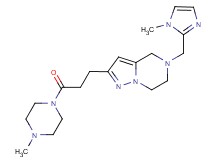5-[(1-methyl-1H-imidazol-2-yl)methyl]-2-[3-(4-methyl-1-piperazinyl)-3-oxopropyl]-4,5,6,7-tetrahydropyrazolo[1,5-a]pyrazine
