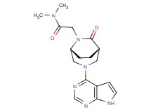 N,N-dimethyl-2-[(1S*,5R*)-7-oxo-3-(7H-pyrrolo[2,3-d]pyrimidin-4-yl)-3,6-diazabicyclo[3.2.2]non-6-yl]acetamide