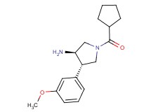 (3R*,4S*)-1-(cyclopentylcarbonyl)-4-(3-methoxyphenyl)pyrrolidin-3-amine
