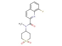 N-(1,1-dioxidotetrahydro-2H-thiopyran-4-yl)-8-fluoro-N-methyl-2-quinolinecarboxamide