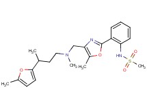 N-{2-[5-methyl-4-({methyl[3-(5-methyl-2-furyl)butyl]amino}methyl)-1,3-oxazol-2-yl]phenyl}methanesulfonamide