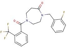 4-(2-fluorobenzyl)-1-[2-(trifluoromethyl)benzoyl]-1,4-diazepan-5-one