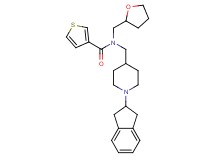 N-{[1-(2,3-dihydro-1H-inden-2-yl)-4-piperidinyl]methyl}-N-(tetrahydro-2-furanylmethyl)-3-thiophenecarboxamide