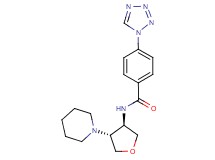 N-[(3R*,4R*)-4-piperidin-1-yltetrahydrofuran-3-yl]-4-(1H-tetrazol-1-yl)benzamide