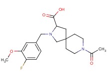 8-acetyl-2-(4-fluoro-3-methoxybenzyl)-2,8-diazaspiro[4.5]decane-3-carboxylic acid