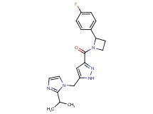 3-{[2-(4-fluorophenyl)azetidin-1-yl]carbonyl}-5-[(2-isopropyl-1H-imidazol-1-yl)methyl]-1H-pyrazole