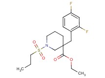 ethyl 3-(2,4-difluorobenzyl)-1-(propylsulfonyl)-3-piperidinecarboxylate