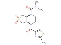 (4aR*,7aS*)-N,N-dimethyl-4-[(2-methyl-1,3-thiazol-4-yl)carbonyl]hexahydrothieno[3,4-b]pyrazine-1(2H)-carboxamide 6,6-dioxide