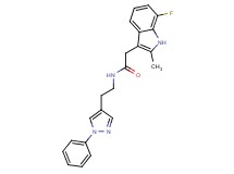 2-(7-fluoro-2-methyl-1H-indol-3-yl)-N-[2-(1-phenyl-1H-pyrazol-4-yl)ethyl]acetamide