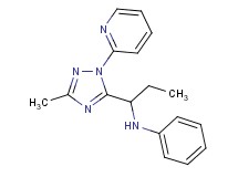 N-[1-(3-methyl-1-pyridin-2-yl-1H-1,2,4-triazol-5-yl)propyl]aniline