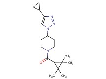 4-(4-cyclopropyl-1H-1,2,3-triazol-1-yl)-1-[(2,2,3,3-tetramethylcyclopropyl)carbonyl]piperidine