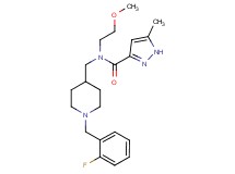 N-{[1-(2-fluorobenzyl)-4-piperidinyl]methyl}-N-(2-methoxyethyl)-5-methyl-1H-pyrazole-3-carboxamide