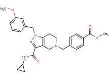 methyl 4-{[3-[(cyclopropylamino)carbonyl]-1-(3-methoxybenzyl)-1,4,6,7-tetrahydro-5H-pyrazolo[4,3-c]pyridin-5-yl]methyl}benzoate