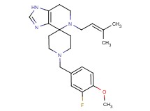 1'-(3-fluoro-4-methoxybenzyl)-5-(3-methylbut-2-en-1-yl)-1,5,6,7-tetrahydrospiro[imidazo[4,5-c]pyridine-4,4'-piperidine]
