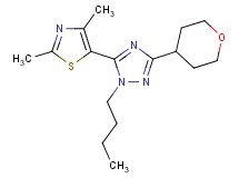 1-butyl-5-(2,4-dimethyl-1,3-thiazol-5-yl)-3-(tetrahydro-2H-pyran-4-yl)-1H-1,2,4-triazole