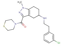 N-[2-(3-chlorophenyl)ethyl]-1-methyl-3-(4-thiomorpholinylcarbonyl)-4,5,6,7-tetrahydro-1H-indazol-5-amine