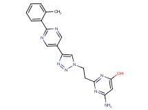 6-amino-2-(2-{4-[2-(2-methylphenyl)pyrimidin-5-yl]-1H-1,2,3-triazol-1-yl}ethyl)pyrimidin-4-ol