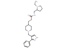 N-[(1-ethyl-2-pyrrolidinyl)methyl]-3-{1-[(3-phenyl-1H-pyrazol-4-yl)methyl]-4-piperidinyl}propanamide