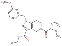 N-ethyl-1-(3-methoxybenzyl)-5-[(1-methyl-1H-pyrazol-5-yl)carbonyl]-4,5,6,7-tetrahydro-1H-pyrazolo[4,3-c]pyridine-3-carboxamide