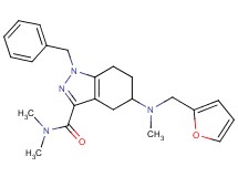 1-benzyl-5-[(2-furylmethyl)(methyl)amino]-N,N-dimethyl-4,5,6,7-tetrahydro-1H-indazole-3-carboxamide