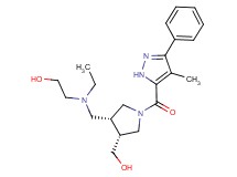 2-[ethyl({(3R*,4R*)-4-(hydroxymethyl)-1-[(4-methyl-3-phenyl-1H-pyrazol-5-yl)carbonyl]pyrrolidin-3-yl}methyl)amino]ethanol