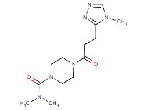 N,N-dimethyl-4-[3-(4-methyl-4H-1,2,4-triazol-3-yl)propanoyl]piperazine-1-carboxamide