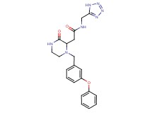 2-[3-oxo-1-(3-phenoxybenzyl)-2-piperazinyl]-N-(1H-tetrazol-5-ylmethyl)acetamide