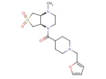 (4aS*,7aR*)-1-{[1-(2-furylmethyl)-4-piperidinyl]carbonyl}-4-methyloctahydrothieno[3,4-b]pyrazine 6,6-dioxide