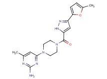 4-methyl-6-(4-{[3-(5-methyl-2-furyl)-1H-pyrazol-5-yl]carbonyl}-1-piperazinyl)-2-pyrimidinamine