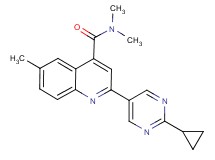 2-(2-cyclopropylpyrimidin-5-yl)-N,N,6-trimethylquinoline-4-carboxamide