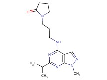 1-{3-[(6-isopropyl-1-methyl-1H-pyrazolo[3,4-d]pyrimidin-4-yl)amino]propyl}-2-pyrrolidinone
