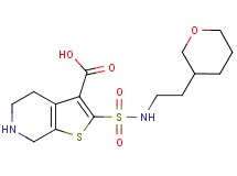 2-({[2-(tetrahydro-2H-pyran-3-yl)ethyl]amino}sulfonyl)-4,5,6,7-tetrahydrothieno[2,3-c]pyridine-3-carboxylic acid