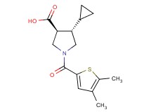 (3S*,4S*)-4-cyclopropyl-1-[(4,5-dimethyl-2-thienyl)carbonyl]-3-pyrrolidinecarboxylic acid