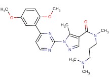 1-[4-(2,5-dimethoxyphenyl)-2-pyrimidinyl]-N-[3-(dimethylamino)propyl]-N,5-dimethyl-1H-pyrazole-4-carboxamide