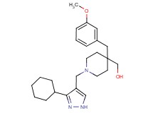 [1-[(3-cyclohexyl-1H-pyrazol-4-yl)methyl]-4-(3-methoxybenzyl)-4-piperidinyl]methanol