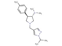 (3S*,4R*)-1-[(1-isopropyl-1H-pyrazol-4-yl)methyl]-N,N-dimethyl-4-(4-methylphenyl)pyrrolidin-3-amine