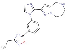 2-{1-[3-(3-ethyl-1,2,4-oxadiazol-5-yl)phenyl]-1H-imidazol-2-yl}-5,6,7,8-tetrahydro-4H-pyrazolo[1,5-a][1,4]diazepine hydrochloride